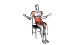 Sitting Jump Rope Knee Tuck on Chair