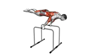 Planche Dip on Parallel Bars
