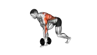 Dumbbell Split Stance Bent Over Row
