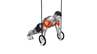 Ring Russian Push Up exercise