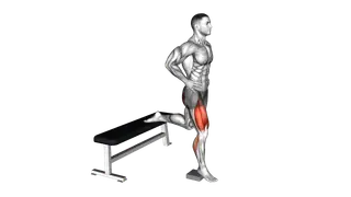 Bodyweight Heel Elevated Bulgarian Split Squat (ma exercise