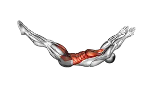 Hollow Body 45 degrees exercise
