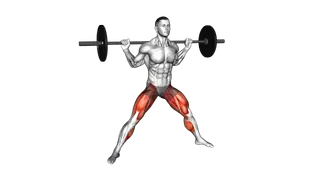 Barbell Cossack Squat exercise