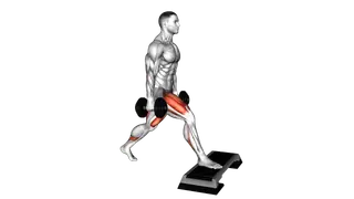 Dumbbell Split Squat Front Foot Elevanted exercise