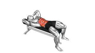 Crunch on a Bench exercise