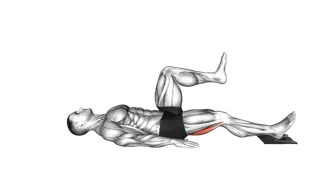 Ring Eccentric Single Leg Curl with towel exercise