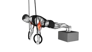 Ring Weighted Vest Decline Push up exercise