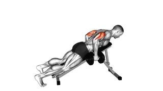 Dumbbell Incline Triceps Kickback