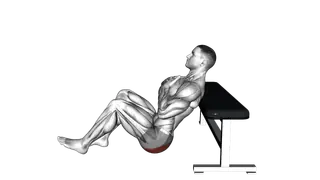 Glute Single Leg Bridge from Bench