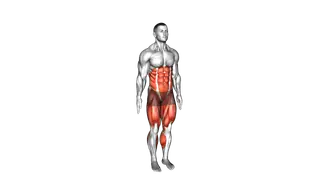 Stepback Opposite Crunch exercise