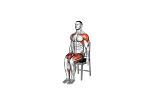 Sitting StepOut Hands Up on a Chair exercise