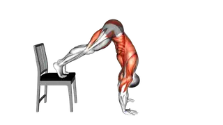 Elevated Plank Walkout with a Chair exercise