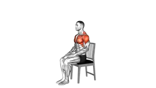 Seated Overhead Stretch on a Chair exercise
