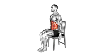 Seated Forward Bend Stretch on a Chair