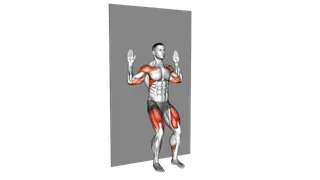 Standing Angel Wall Supported exercise