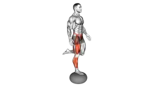 Air Pillow Balance Counterbalanced Skater Squat (m exercise