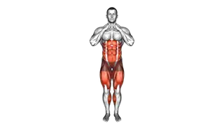 Arms Up Rotational Side Step exercise