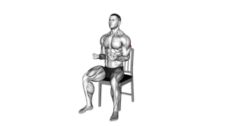 Seated External Rotation on a Chair exercise