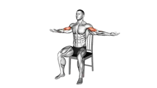 Seated Shoulder Tap on a Chair exercise