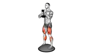 Dumbbell Bosu Ball Goblet Squat exercise