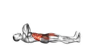 Straight Leg Crossed Arms Sit up exercise