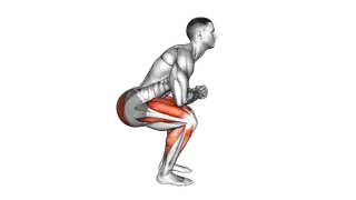 Chair Squat Calf Rock exercise