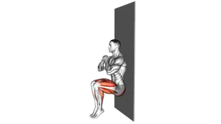 Alternate Leg Kick Sit agains Wall exercise