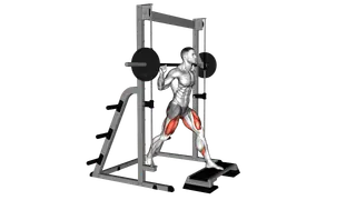 Smith Front Leg Elevated Split Squat exercise