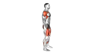 Slight Squat Front Raise exercise