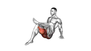 Seated Figure 4 Stretch exercise