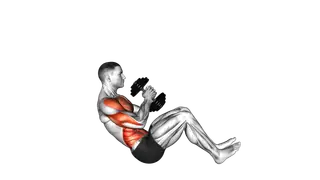 Dumbbell Russian Twist to Single Arm Press exercise