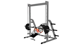 Smith Decline Close Grip Bench Press exercise