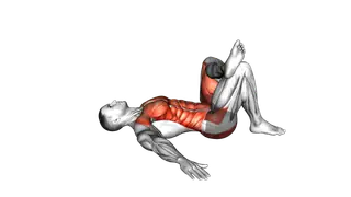 Lying Figure 4 Twisting Torso Stretch exercise