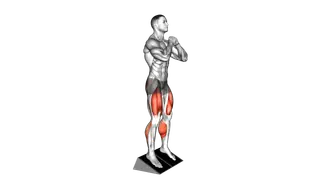 Bodyweight Elevated Heel Front Squat exercise