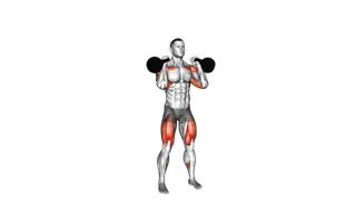 Kettlebell Alternating Arm Thruster exercise