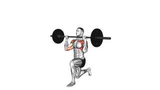 Barbell Half Kneeling Shoulders Press exercise