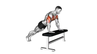Incline Push up with Bench exercise