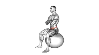 Sitting Hip Mobilization on Exercise Ball exercise