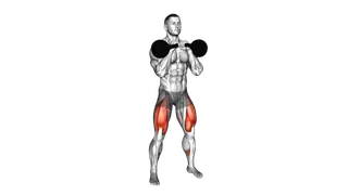Kettlebell Double Rack Squat exercise