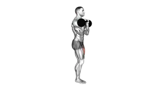 Kettlebell Double Rack Pistol Squat exercise
