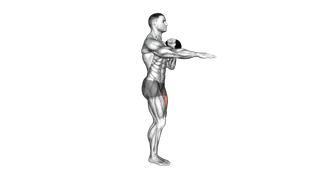 Kettlebell Single Rack Pistol Squat exercise