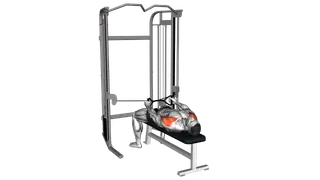 Cable Lying Bench Cross Lateral Raise exercise