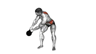 Kettlebell Bent over Spinal Rotation exercise
