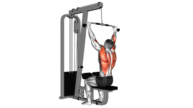 Cable Bar Lateral Pulldown exercise demonstration