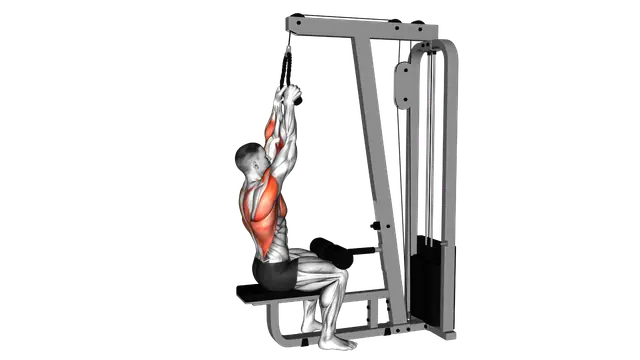 Cable Lateral Pulldown (with rope attachment) exercise demonstration