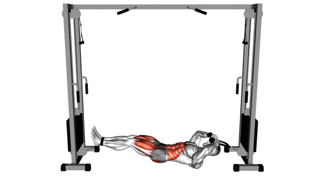 Cable Tuck Reverse Crunch exercise demonstration