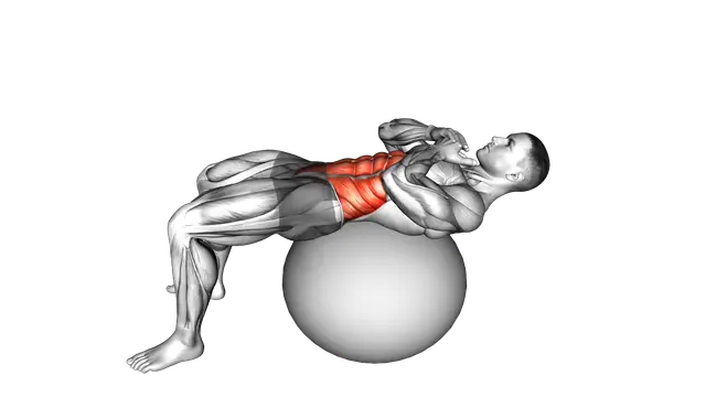 Crunch (on stability ball) exercise demonstration