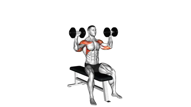 Dumbbell Bench Seated Press exercise demonstration