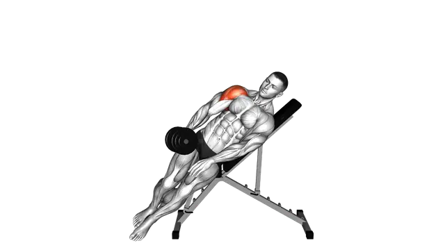 Dumbbell Incline One Arm Lateral Raise exercise demonstration
