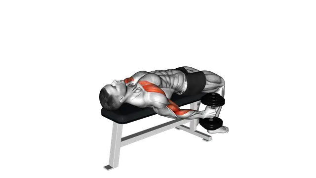 Dumbbell Lying Supine Curl exercise demonstration